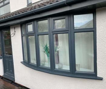 4. All windows were sprayed in RAL7016 Anthracite Grey and stone work sprayed in Dulux Matched Whisper White